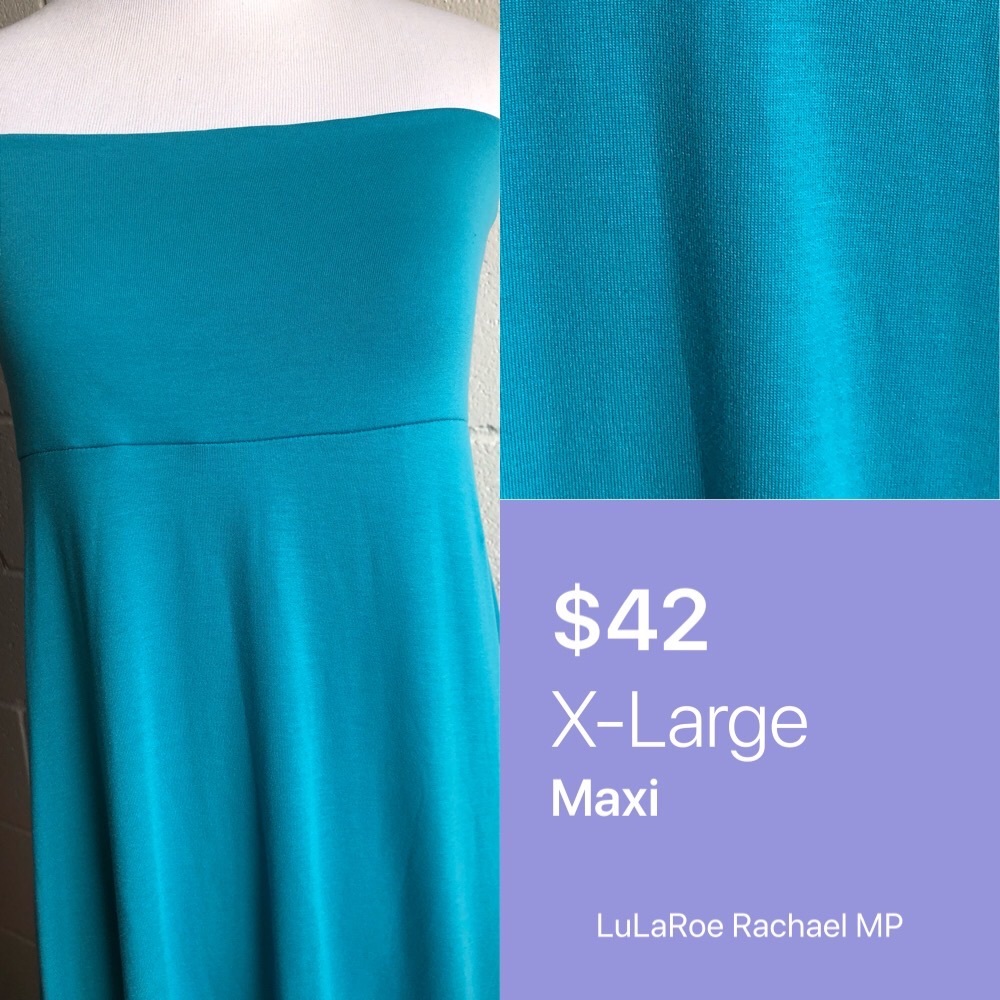 Lularoe maxi skirt xl teal